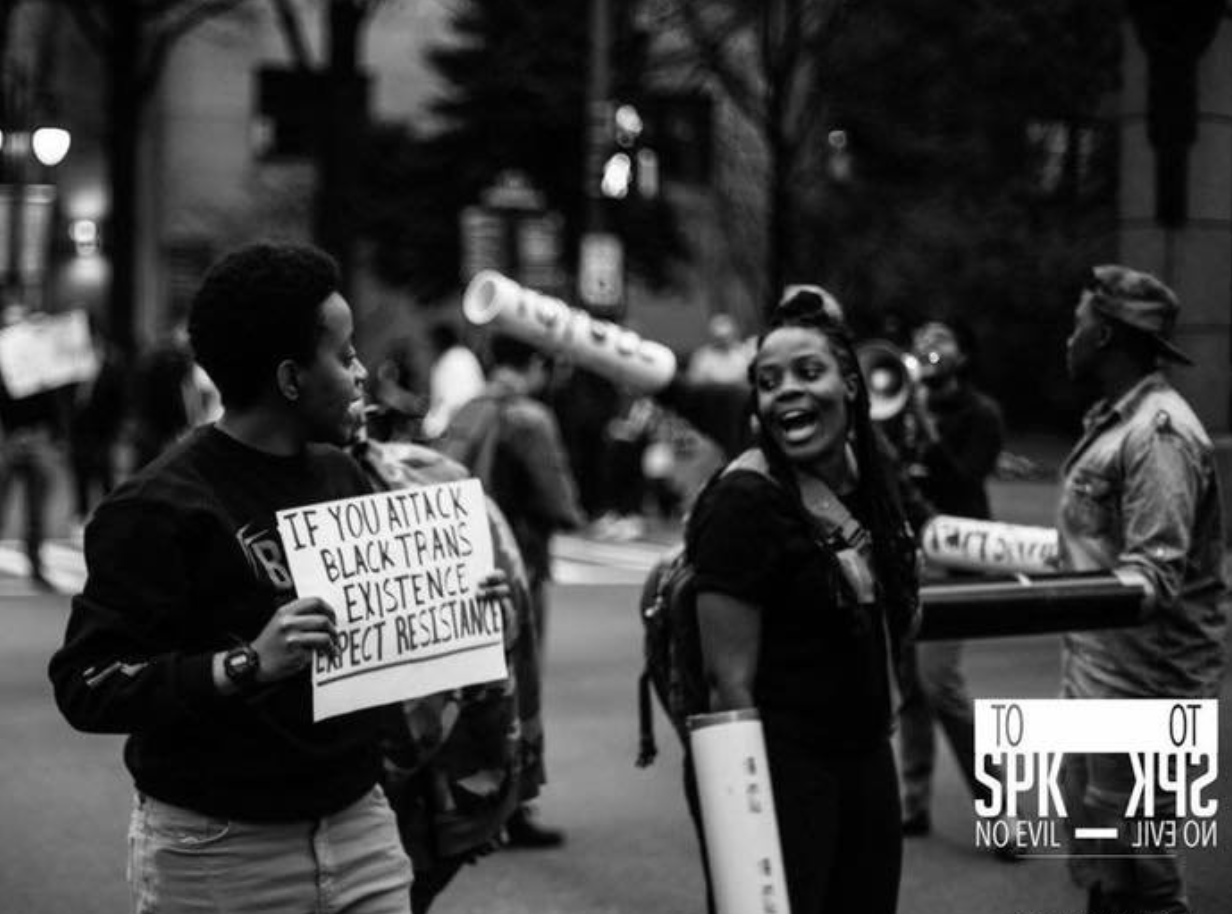 Ash Williams, a Black Non Binary Trans Organizer based in North Carolina