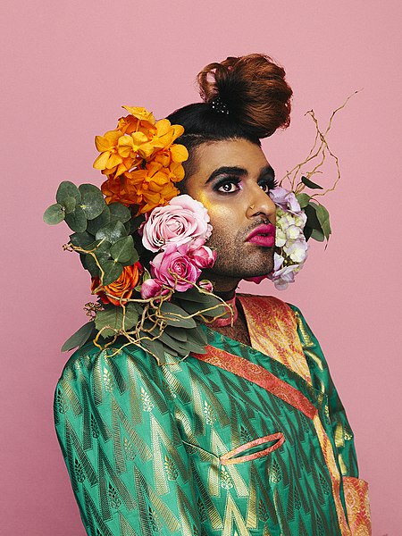 Alok Veid-Menon with flowers