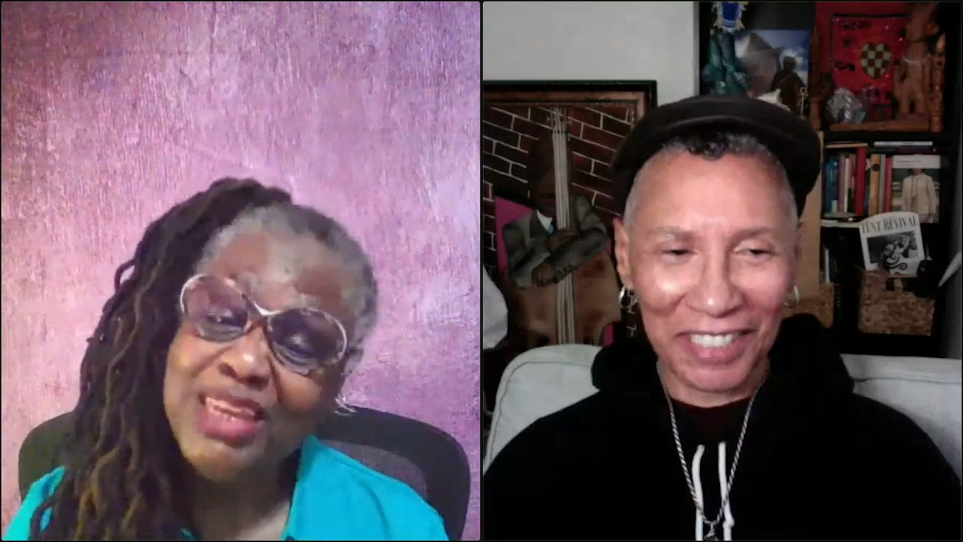 Mary Anne Adams (L) and Sharon Bridgforth (R) author