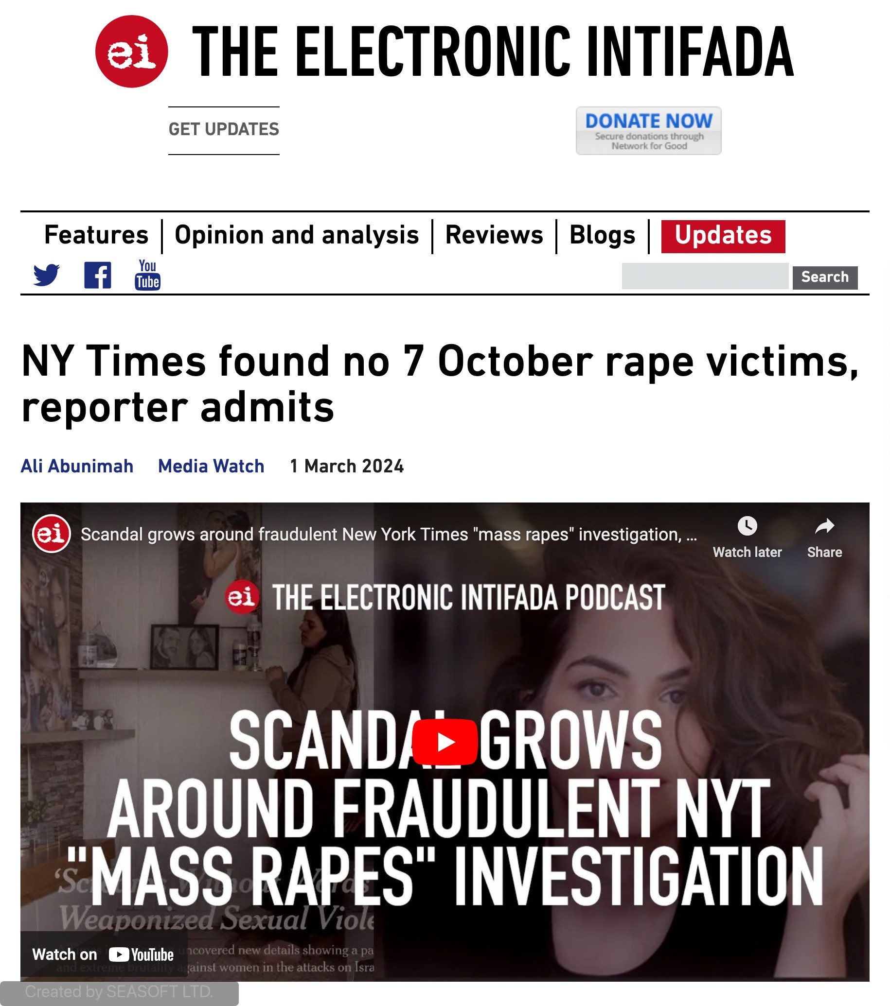 Expose on NY Times Story