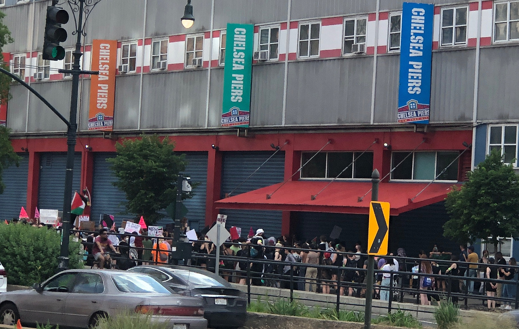 Protest outside of Outright Action International Gala (credit J.Riley)
