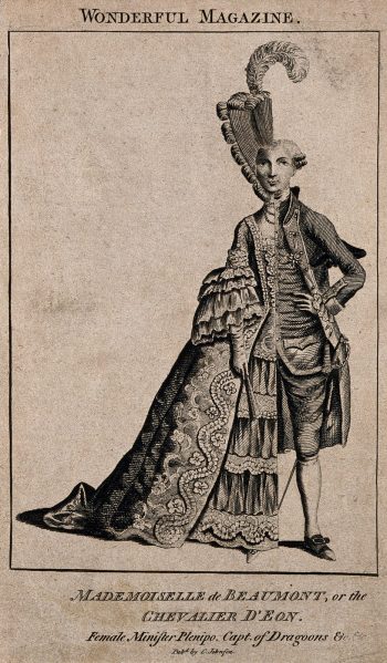 Chevalier d'Éon depicted as Trans Person