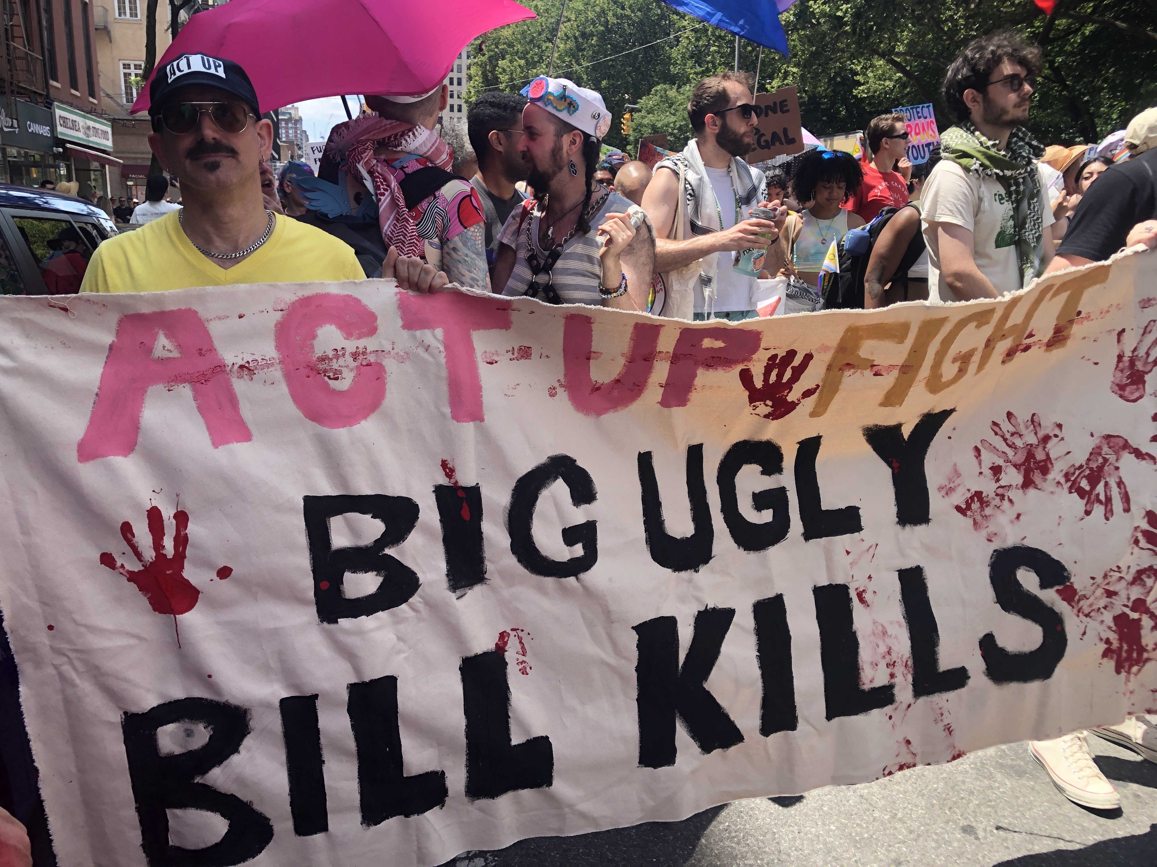 ACT UP/NY at Reclaim Pride March June 30, 2025